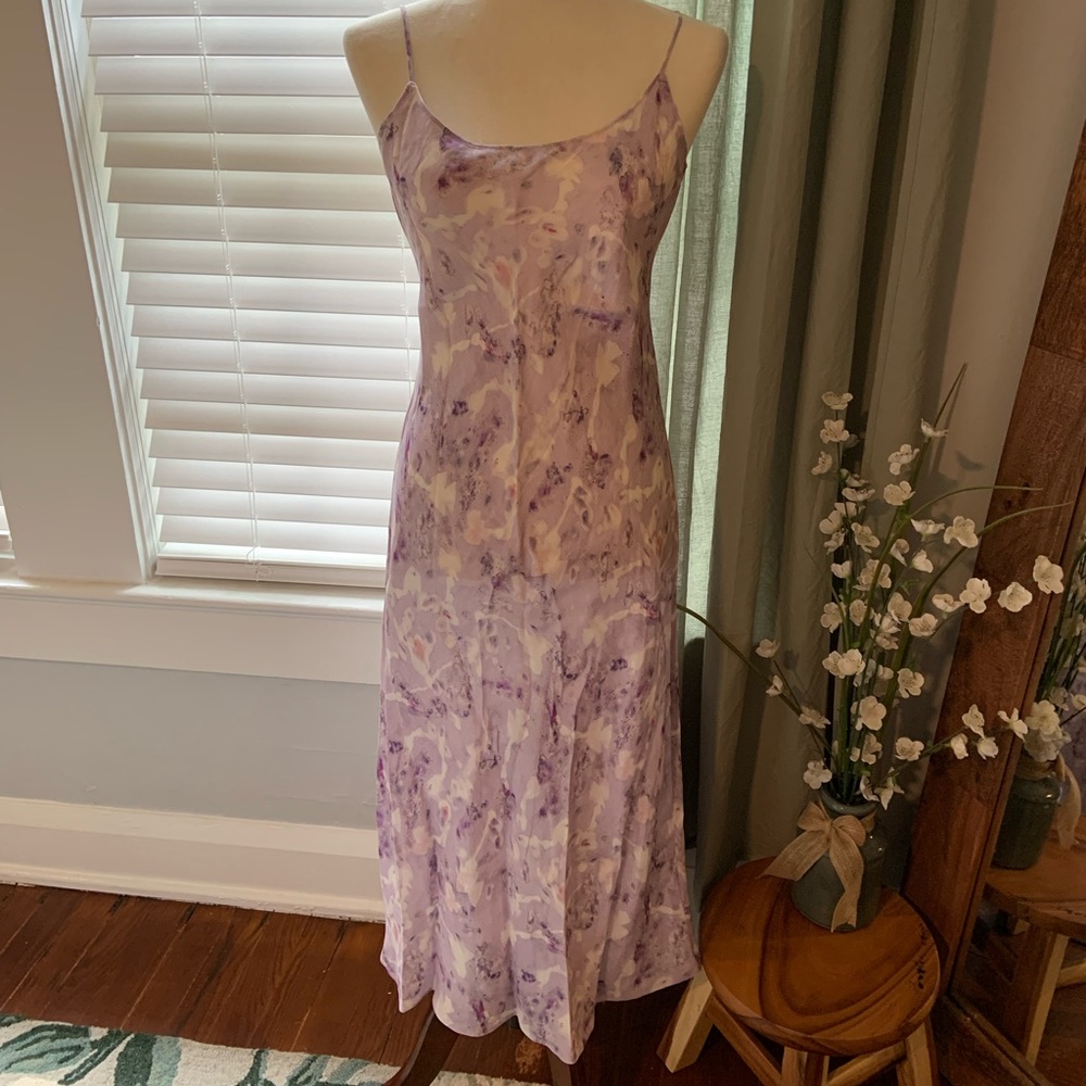 NWT J. Crew Bias Cut Slip Dress Purple Swirled Amethyst - Size 6